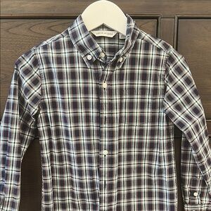 Janie+ Jack Boys Blue Plaid Shirt, size 5